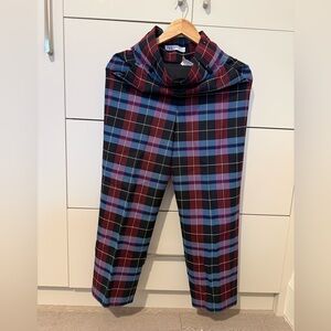 Zara Plaid Trousers in Black, Blue & Burgundy